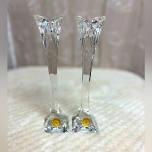 Elegant Crystal Candle Holders
Bleikristall 24% Lead Crystal Candlesticks (2)